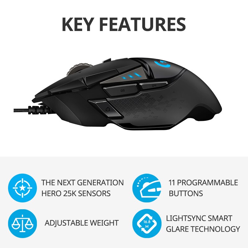 Logitech G502hero Master Wired - Esports Gaming Mouse Weight Adjustable 리뷰 및 가격