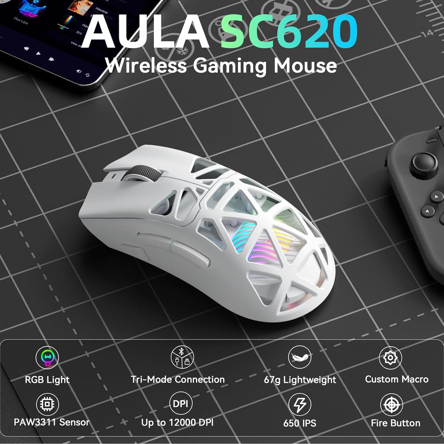 AULA SC620 New Gaming Mouse Wi - Esports Gaming Mouse Weight Adjustable 리뷰 및 가격